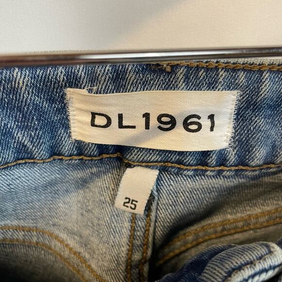 DL1961 Mara Instasculpt Straight Ankle Marina Raw Hem Zip Ankle Flare 25 - Picture 3 of 8